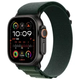Apple Watch Ultra 2 2024 GPS + LTE 49mm MX4R3 Black Titanium, Dark Green Alpine Loop M