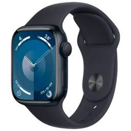 Apple Watch Series 9 GPS + LTE 41mm MRHR3 Midnight Aluminium Case, Midnight Sport Band S/M