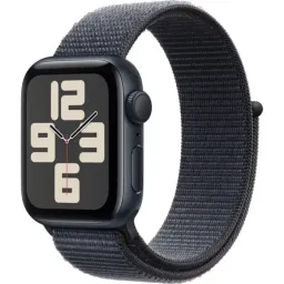 Apple Watch SE (2024) GPS + LTE 40mm MXGA3 Midnight Aluminium Case, Ink Sport Loop