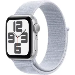 Apple Watch SE (2024) GPS + LTE 40mm MXGE3 Silver Aluminium Case, Blue Cloud Sport Loop