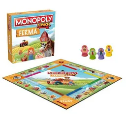 Joc educativ de masă Winning Moves WM04483-ROM-6 Monopoly Junior, Ferma (ro)