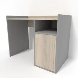 Masă de birou Smartex (10906) Tab Classic 100cm Grafit+Stejar Deschis