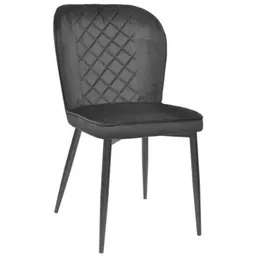 Scaun Deco Tusk Catifea Black+Black Leg