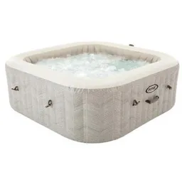 Piscină cu jacuzzi Intex 28446 SPA gonflabil „Chevron Deluxe Square Bubble”, 4 persoane