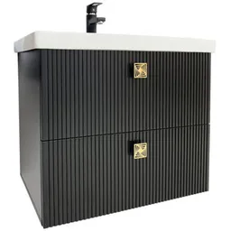 Dulap pentru lavoar Mashtab 11871 Toledo cu 2 sertare 70cm Negru Mat