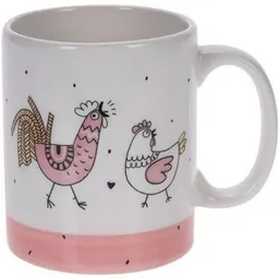Cană Promstore 43772 Чашка 370ml Курочки 12cm, керамика