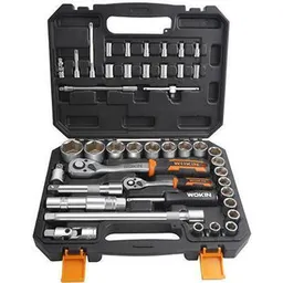 Wokin Set de 45 de chei tubulare de 1/4 & 1/2 Cr-V (Industrial)