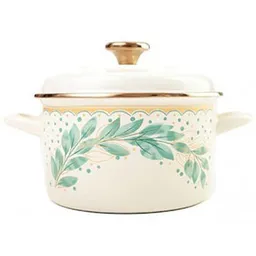 Cratiță Metalac 54156 emailata Green line 24cm, 6l, capac din metal