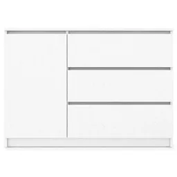 Comodă Fabrik Home Havana 3 ящик + 1 дверь белый ясень