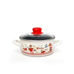 Cratiță Metalac 51699 эмалированная Kitchen 16cm, 1.5l, крышка стекло