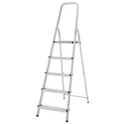 Scară Lider-Tech AF0105A Scara cu suport aluminiu, 5 trepte, H=1.66m, sarcina max.150kg