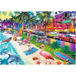 Puzzle Trefl R25K /26 (11132) 600 Crazy shapes: Beach in Miami