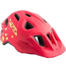 Met-Bluegrass Eldar Matt coral pink polka dots