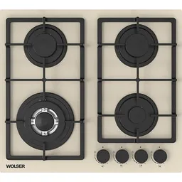 Plită încorporabilă pe gaz Wolser WL-BRD 6402 Ivory Glass FFD