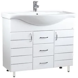 Dulap pentru lavoar Mashtab 11655 Modern 3 sertare 100cm Alb