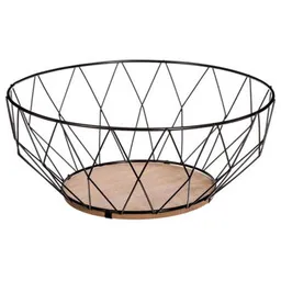 Container alimentare 5five 50132 Корзина для фруктов D27x11.5cm черн металл/дерев