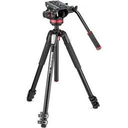 Trepied Manfrotto 502AH Video Head & MT055XPRO3 VIDEO KIT, Trepied
