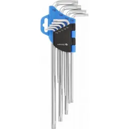 Set de unelte de mână Hoegert Set chei cu profil extra lunga TORX CrV 9 buc. HT1W810