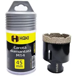 Set de tubulare, bite, duze Haki 4663 Carotă diamantată M14 Ø45mm