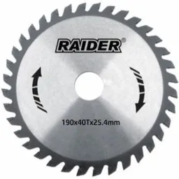 Disc de tăiere Raider 163129 Lamă de ferăstrău pentru lemn 190x40x25,4 mm