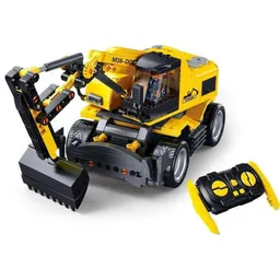 Set de construcție Sluban B1155 Set de construcție Excavator pe roți E7, cu telecomandă, 353 elem.