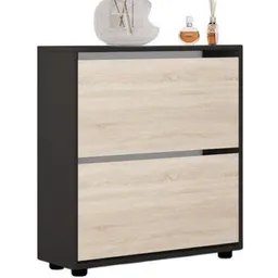 Raft pentru încălțăminte Mobildor-Lux Leo 60x27x86H cm Anthracite/Sonoma