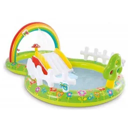 Piscină gonflabilă Intex 57154 Centrul de joc gonflabil cu topogan Gradina Mea 290х180х104см, 2+