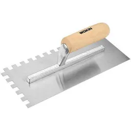 Șpaclu Wokin Gletiera zimtata cu maner din lemn 280x120mm (355002)