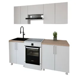 Mobilă pentru bucatarie Smartex (30007) K1 200cm Alb