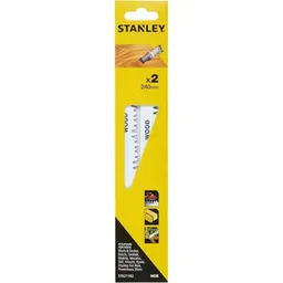 Accesoriu pentru fierăstrăie Stanley STA21182-XJ FatMax Panza ferestrau sabie HCS 240mm p/u lemn (2buc.)