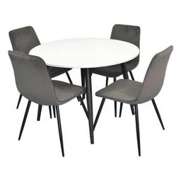Set masă și scaune Evelin di Costacurta стол DT-402-1 + 4 стула XR-154B Grey5 (rogojca) (3511)