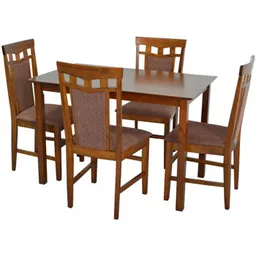 Set masă și scaune Evelin di Costacurta стол Gloria Burnish + 4 стула Deepa R Burnish/Brown