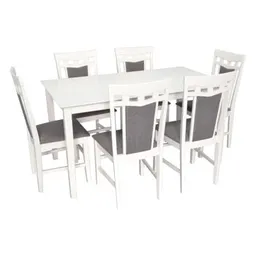 Set masă și scaune Evelin di Costacurta стол Sanflower White+ 6 стульев Deepa R White/Grey