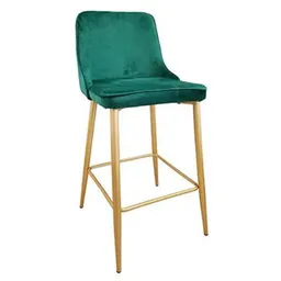 Scaun de bar Deco Clasic Green+Golden legs