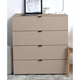 Comodă Fabrik Home Hardy 4 ящика (Глиняный серый, корпус+фасад)