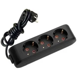 Prelungitor electric Viko 134305 3 гнезда c/з 5м (16A), черный
