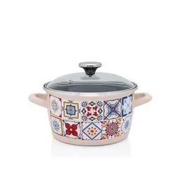 Cratiță Metalac 51707 эмалированная Imperial 24cm, 6l, крышка стекло