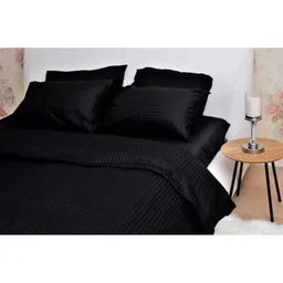 Textile de casă Sabaev 225159 комплект Euro сатин, простынь King Size, в подарочной коробке, черный