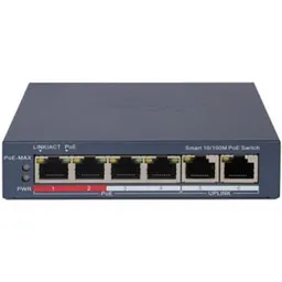 Switch/Comutator Hikvision DS-3E1106P-EI (4Port Fast Ethernet Smart PoE Switch + 2 RJ45 port)