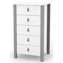 Comodă Veres 34.1.351.2.32 Высокий комод 600 Монако (бело-графитовый)
