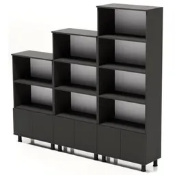 Dulap de birou Smartex Set Negru