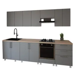 Mobilă pentru bucatarie Smartex (30161) K4 280сm Grafit