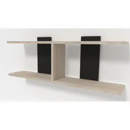 Raft decorativ Smartex (14104) RD13 Negru+Stejar Deschis