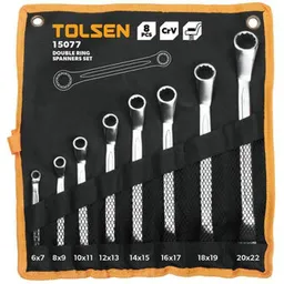 Cheie fixă Tolsen 615077 Set chei inelare cotite 8 buc. (6 x 7 - 20 x 22 mm)