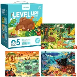 Puzzle Mideer MD3271 Seria de puzzle-uri Aventură minunată, 3 în 1, nivelul 5
