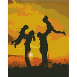 Tablou pe numere Strateg FA40806 Mosaica cu diamante Семейное счастье