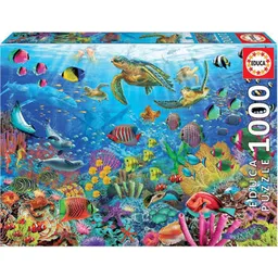 Puzzle Educa 19266 1000 Tropical Fantasy Turttles