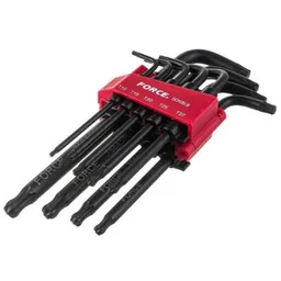 Set de mână Force 5098LB Набор угловых ключей TORX Г-образных с шаром длинных 9 пр