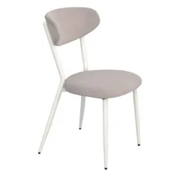 Scaun Evelin di Costacurta LC-251Wh, Белый Металл/Ткань, Light Grey-47 (velur)