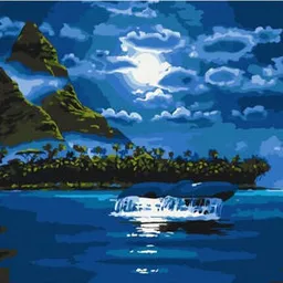 Tablou pe numere BrushMe BS33220 40x50 сm (în cutie) Noaptea în lumina lunii